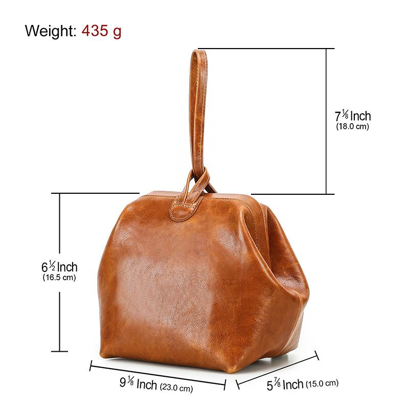 CONTACT'S Fashion Genuine Leather Clutch Bag Women Capacity Metal Frame Handle Handbag Travel Famliy Gift Wristlets Bag