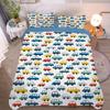 Cartoon Car bedding set Truck Excavator Duvet Cover Set Large Colorful Car Bedding for Toddlers Kids Teens King Size Quilt Cover
