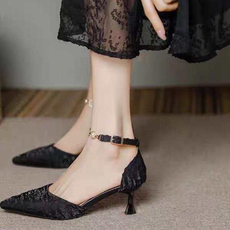 Fashion New Pointed Toe Wedding Bride High Heels Shoes Female Party Mules Elegant Women Pumps Designer Shoes Sexy Dress Shoes