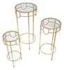 TV-Halter Gold Set 3 Stück cm 33x70 - 28x60 - 23x50