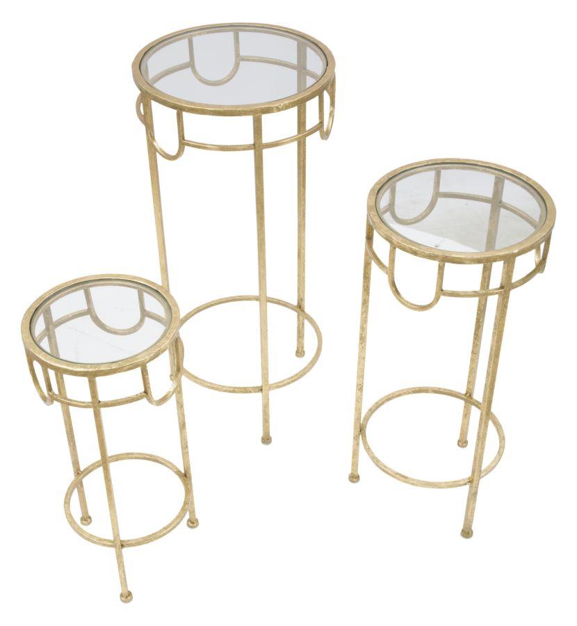 TV-Halter Gold Set 3 Stück cm 33x70 - 28x60 - 23x50