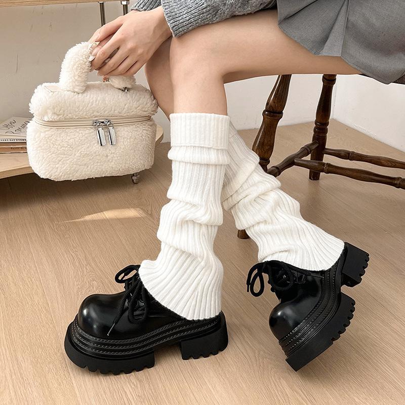 Small Leather Shoes Women's 2025 Spring and Autumn New British Style Heightening Black Versatile Muffin Jk Shoes Platform Casual Loafers