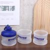 1/2/3 Tier Portable Protein Powder Box Fitness Supplement Bottle Funnel Powder Box Handle Layered Storage Pill Box Snack Jar
