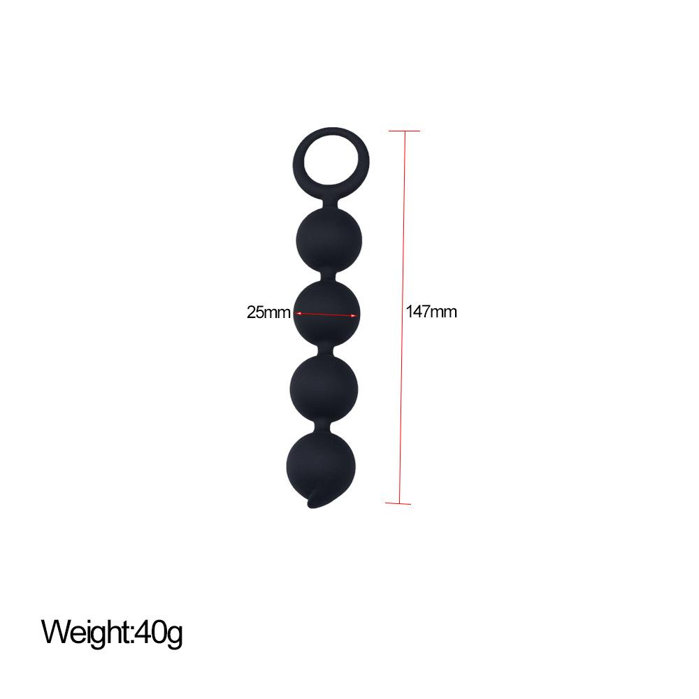 Silicone Back Court Pull Beads Anal Plug Tail Super Long Devil Pull Beads Anal Masturbation Device Anal Beads Couple Sex
