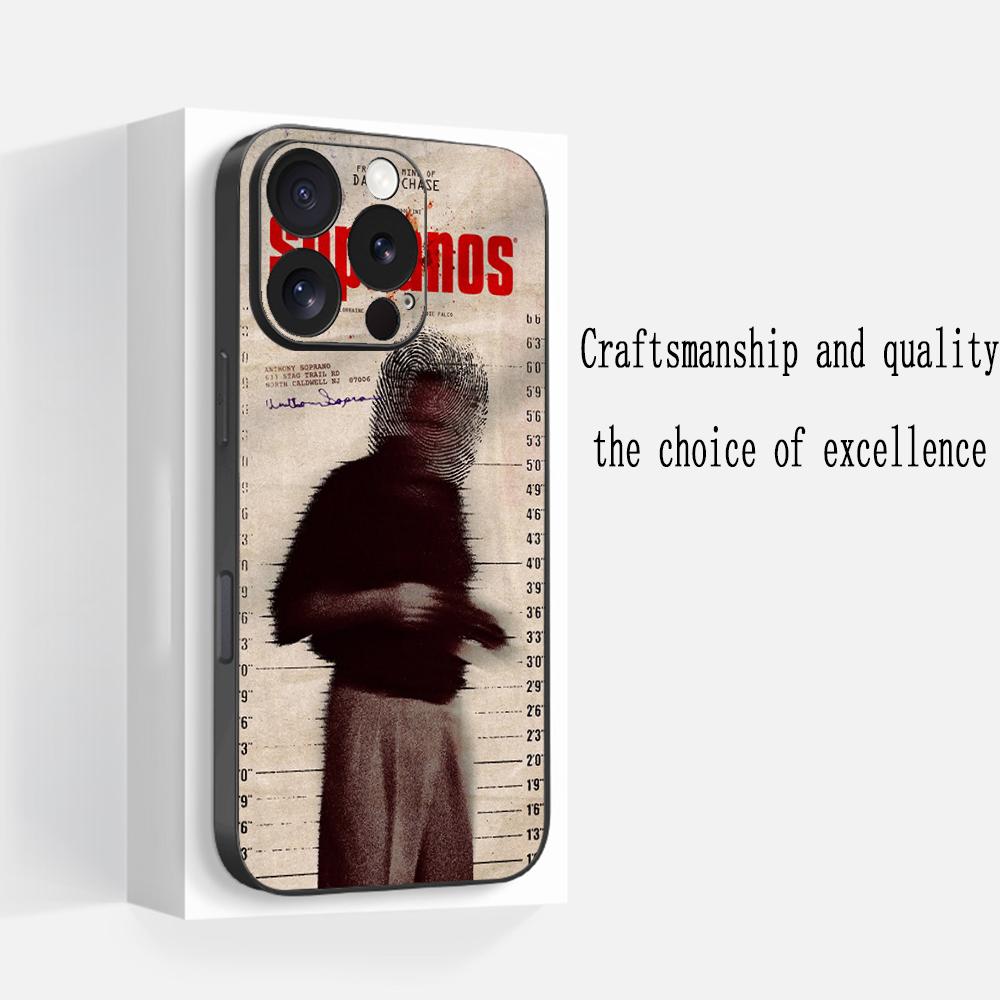 The Sopranos  Classic Movie Poster Phone Case For iPhone 17 16 E 15 14 13 12 Plus Mini Pro Max Soft Black Shockproof Cover