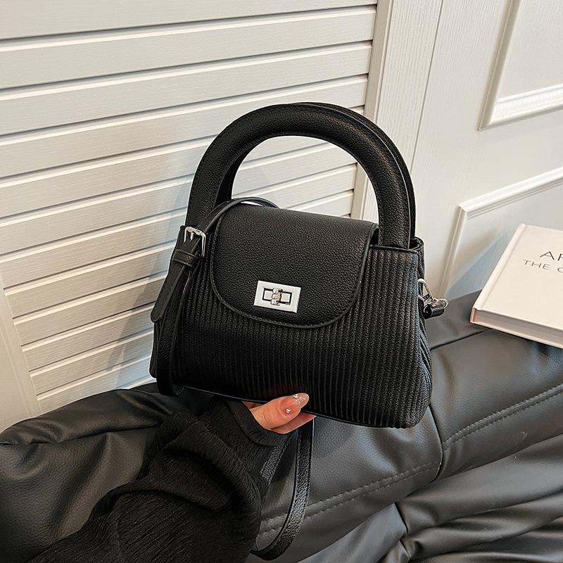 

Ретро сумка женская новая универсальная сумка-ведро повседневная сумка-мессенджер для поездок на работу плиссированная сумка подмышку чёрный