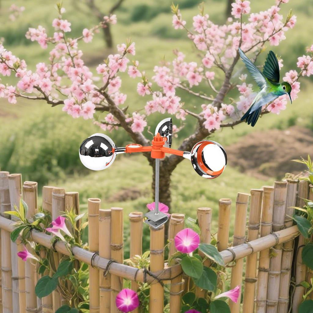 Practical Bird Scare Reflective Device Wind Powered Spinner 360 Rotary Outdoor Bird Deterrent for Vegetable Fields and Rooftops