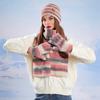 3Pcs/Set Women Winter Hat Scarf Gloves Set Thickened Velvet Lining
