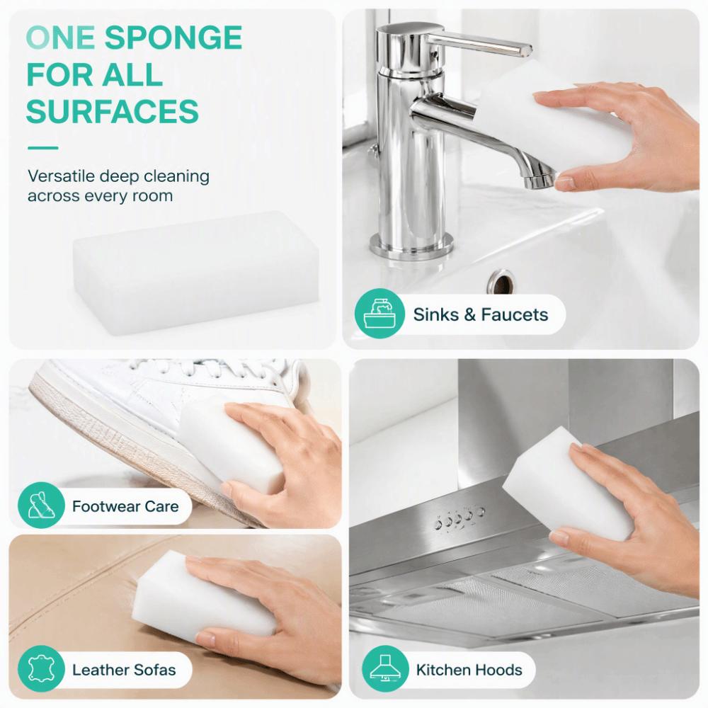5pcs White Magic Cleaning Sponges  Sponge Eraser Multi-Functional Kitchen Cleaning Sponge  Shoes