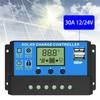 30a Solar Panel Battery Charge Controller 12v/24v Lcd Regulator Automatic Dual Usb