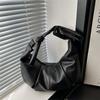 New Korean Retro Soft Leather Hobo Bag Versatile Crossbody Shoulder Bag Wrinkled Lazy Style Simple and Casual Texture Makeup Bag