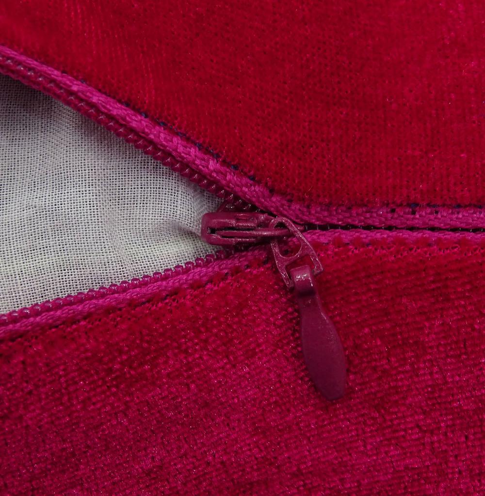 Indian Pillow Case Solid Magenta Home Decor Throw Cushion Velvet Cover - Choose