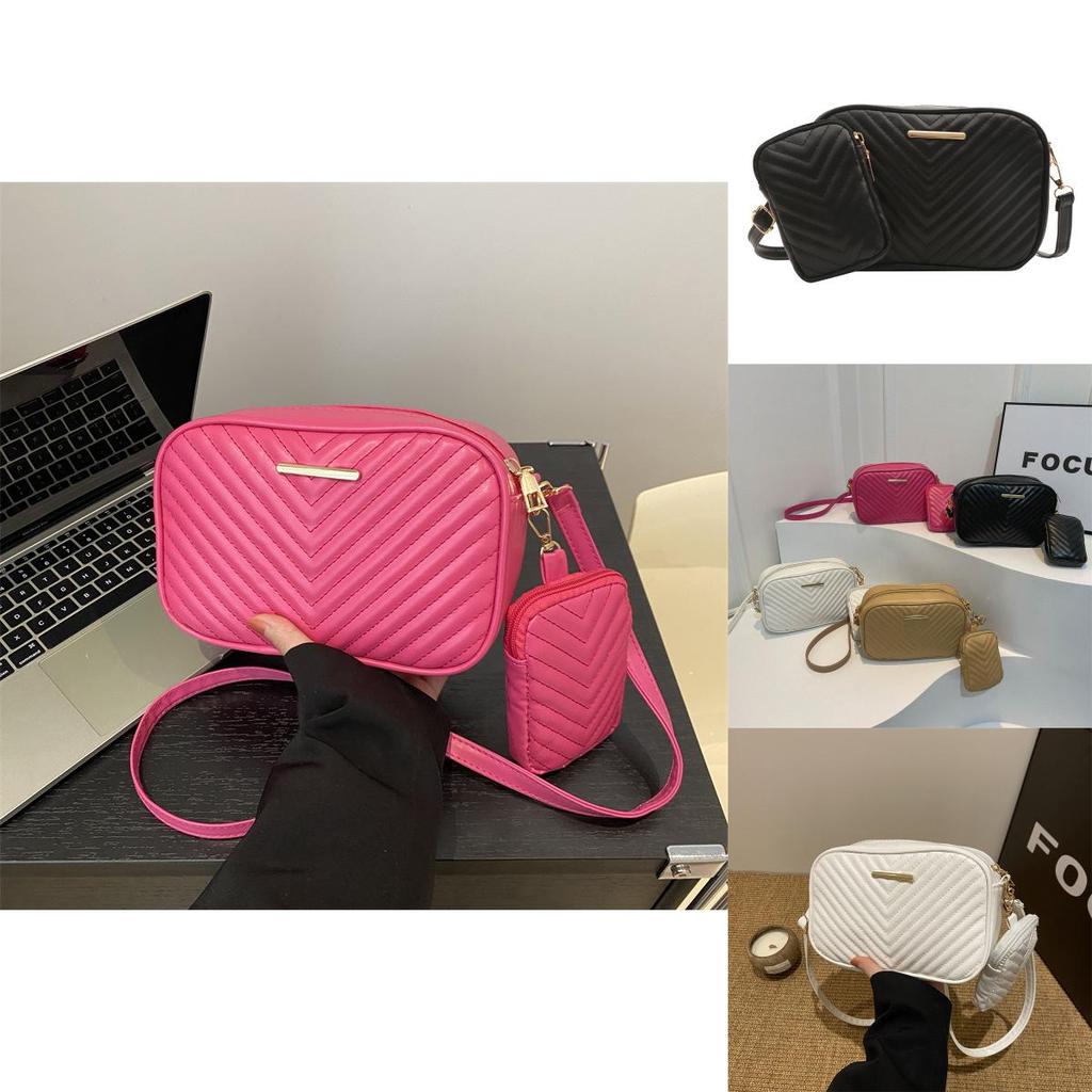 Fashionable Korean Inspired Solid Color Small Square Handbag 2024 New Trendy Design With Adjustable Shoulder Strap For Comfort