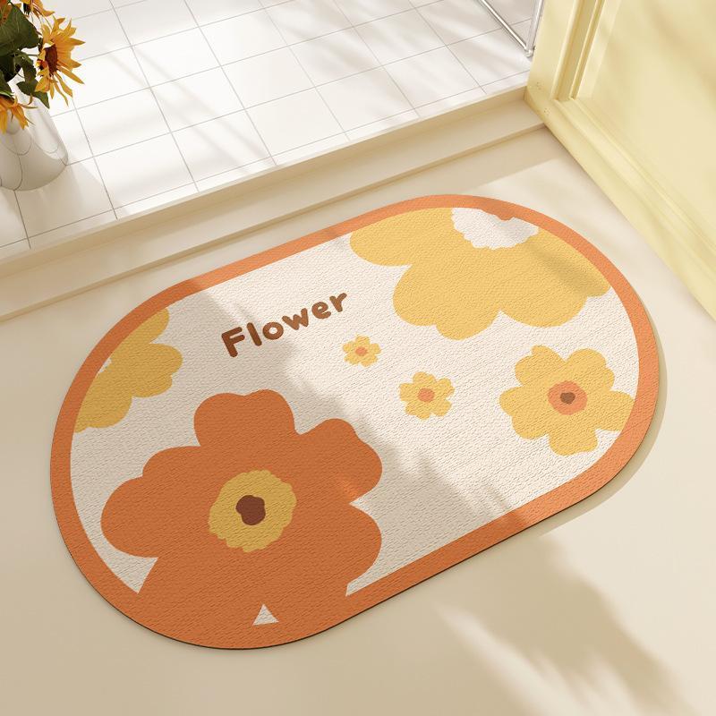

Свежий коврик для пола, утолщенный коврик для пола в туалет, туалетная душевая комната, водопоглощение, износостойкий и нескользящий коврик для ног в ванной 40X60cm 15.7X23.6in