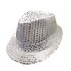 Shining Short Brim Hemming Jazz Hat Adult Kids Sequins Decorated Stage Show Hat Party Supplies