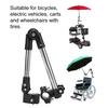 Anexo de Guarda-chuva para Cadeira de Rodas Anexo de Guarda-chuva para Carrinho de Bebê Suporte de Cabo Grampo Suporte Conector