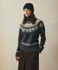 Brooks Brothers Alpaca Fair Isle Turtleneck Sweater (Grey) (Bbwuwm3752Wew)