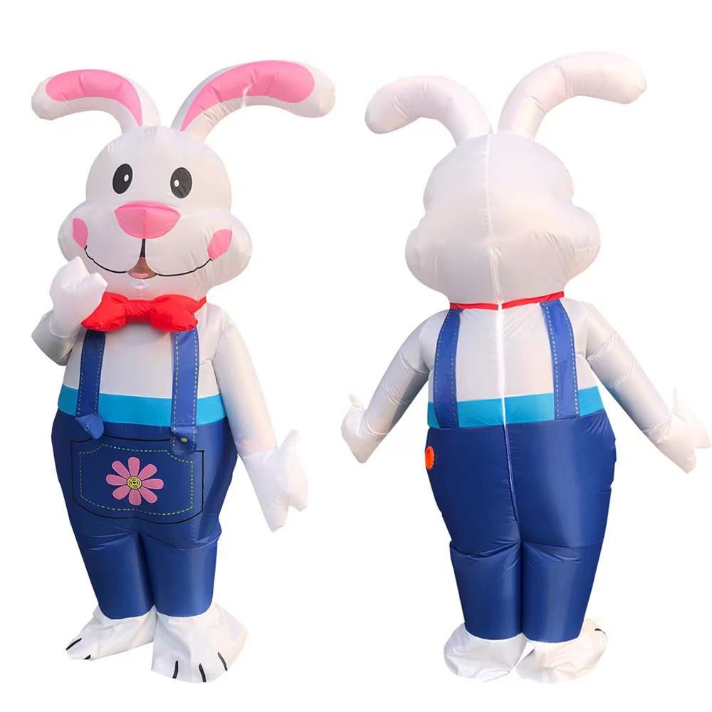 Lop-Eared Rabbit Inflatable Suit with Patch Sunglasses - Holiday Party Costume