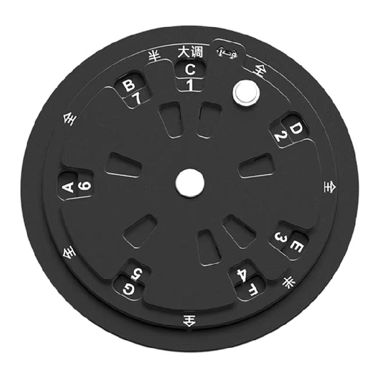 

Compact Circle of Fifths Guitar Tool Aluminum Alloy Chord Wheel Metal Texture Suitable for Easy Music Theory Study