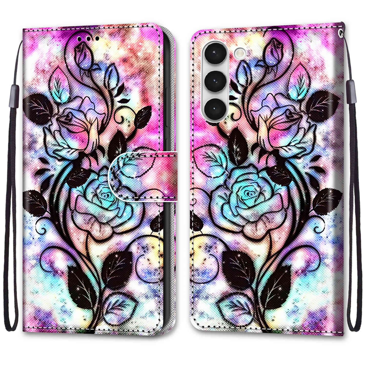 

Розкішний розписний шкіряний чохол Wallet Book Style Protective Cover для Samsung Galaxy S25 Ultra S24 S23 S22 S21 S20 Ultra Plus S21FE S21Ultra S22Ultra Samsung Galaxy S20FE Lite