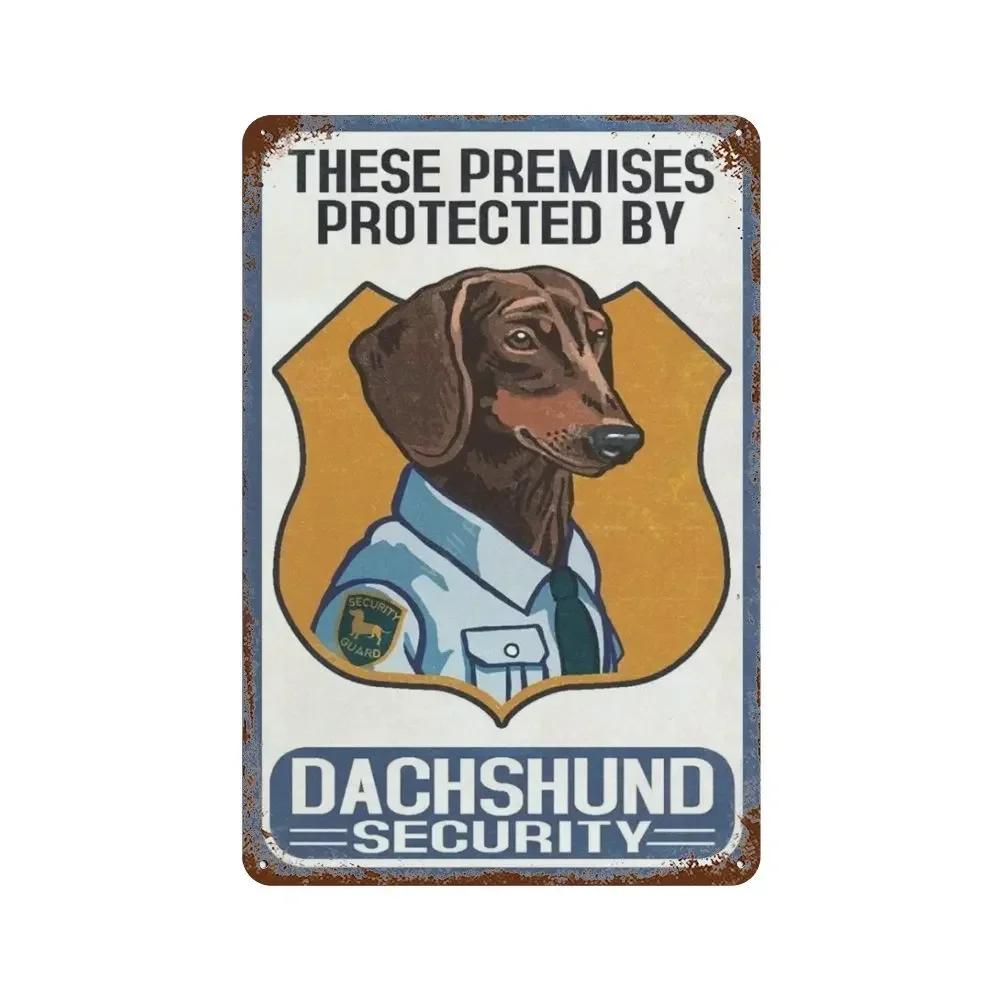 1Pc Vintage Funny Dachshund Dog Doberman Metal Aluminum Signs Napkins My Lord Metal Poster Dachshund Art Metal Plaque Wall De