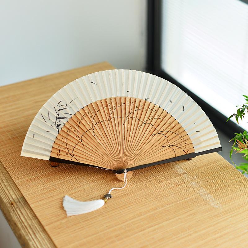 Red Dancing Fan: Classical Chinese Style Folding Fan, Easy-Open Hanfu Accessory