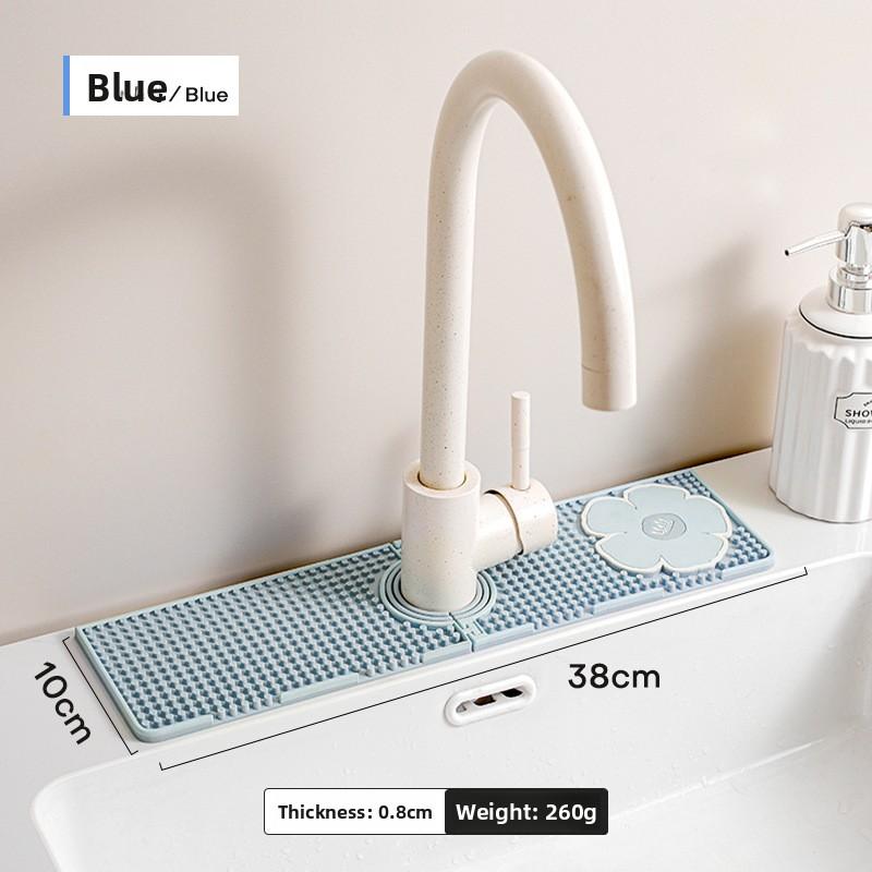 Podkładka pod kran kuchenny, Wielofunkcyjna silikonowa podkładka do przechowywania przy zlewie, zapobiegająca rozpryskiwaniu, Podkładka drenażowa antypoślizgowa