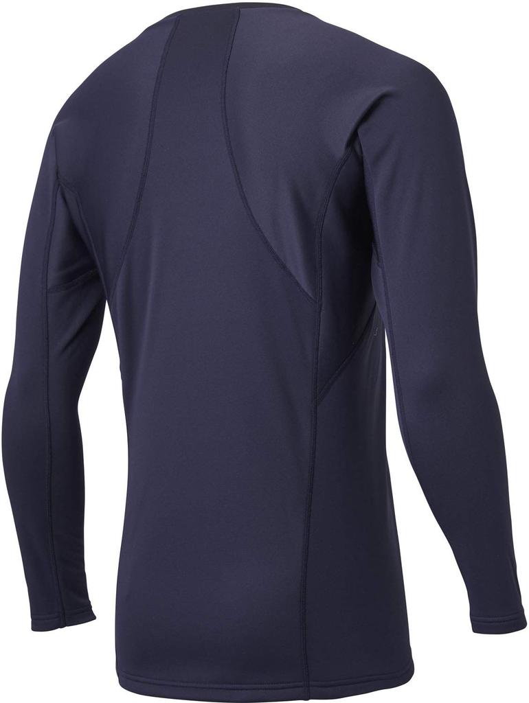 DESCENT Baseball Crew Neck Long Sleeve Fleece Size Undershirt, Lining, Stretch, Navy, S, STD-657