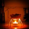 Little Deer Iron Art Oil Burner Wax Melting Ceramic Candlestick Sesame Oil Heater Spa Yoga Room Meditation Home Decoration