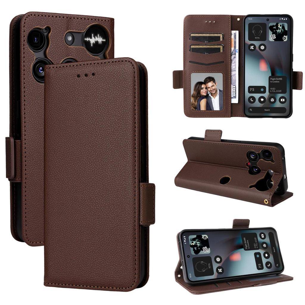 Flip Cover für Nothing Phone 3 PU-Leder Ganzkörperschutz [RFID-Blockierung] Handyhüllen Brieftaschen-Cover