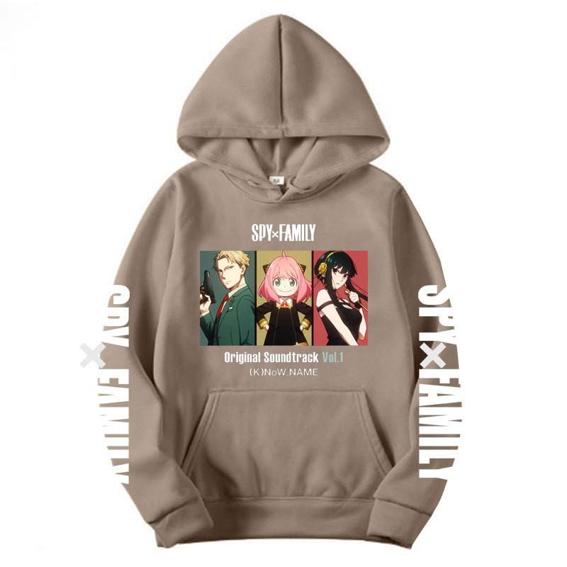 Spy X Family Anime Printed Hoodie Men Women Unisex Oversized Fleece Sweatshirt With Ribbed Hem