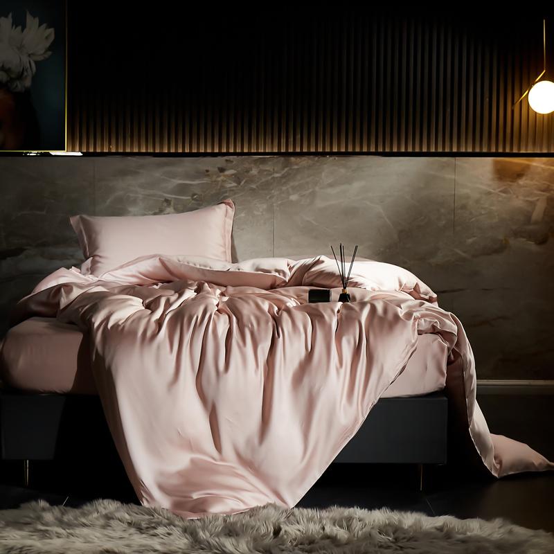 600TC Lyocell Bamboo Fiber Silky Cool Feeling Bedding Set Single Double Queen King Size Duvet Cover Bed Sheet Set Pillowcases