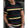 Sommer Herren Freizeit Mode Kreativ Lässig Täglich T-Shirt Locker Lässig T-Shirt 3D Digital Farbe Gedrucktes T-Shirt