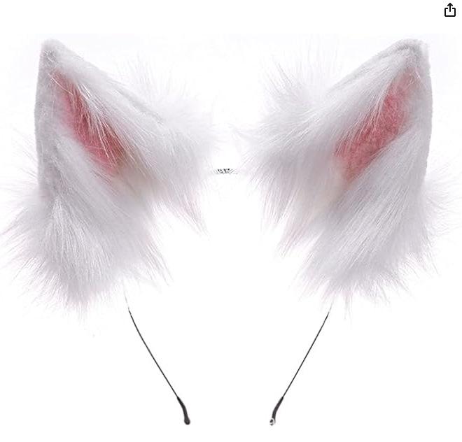 Faux Fur Wolf Ear Headband for Cosplay and Role-Playing