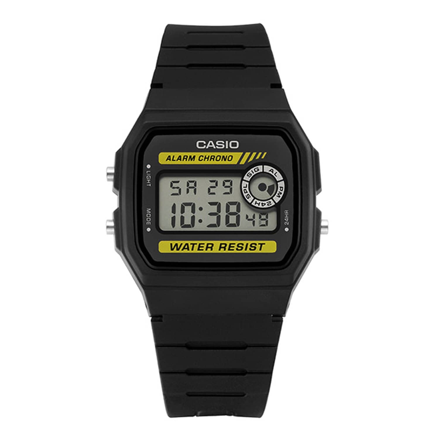 [Casio] F-94WA-9HDG (F-94WA-9) Цифровые квадратные винтажные ретро унисекс часы из смолы