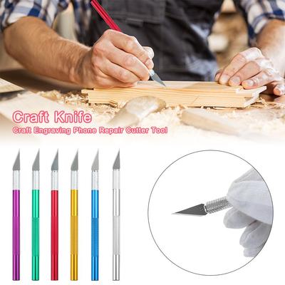 Pastry Tools Carving Sculpture with 1pc Blade Metal Scalpel Engraving Cutter Non-slip Knife