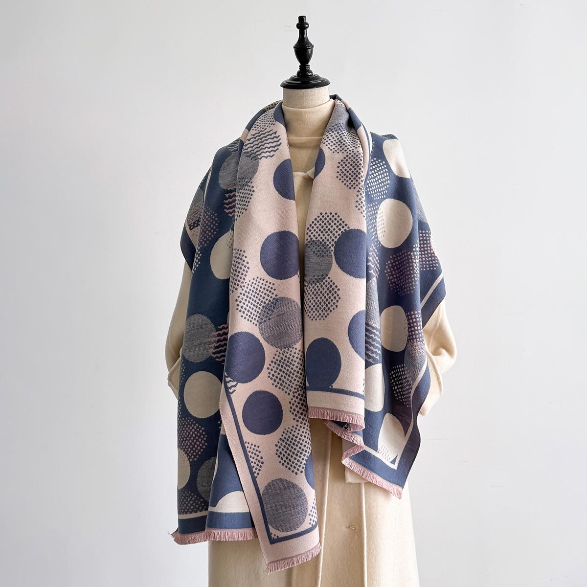Fashion Women S Faux Cashmere Winter Scarf Vintage Printed Tasseled Shawl Warm Wrap Elegant Accessory Perfect For Winter