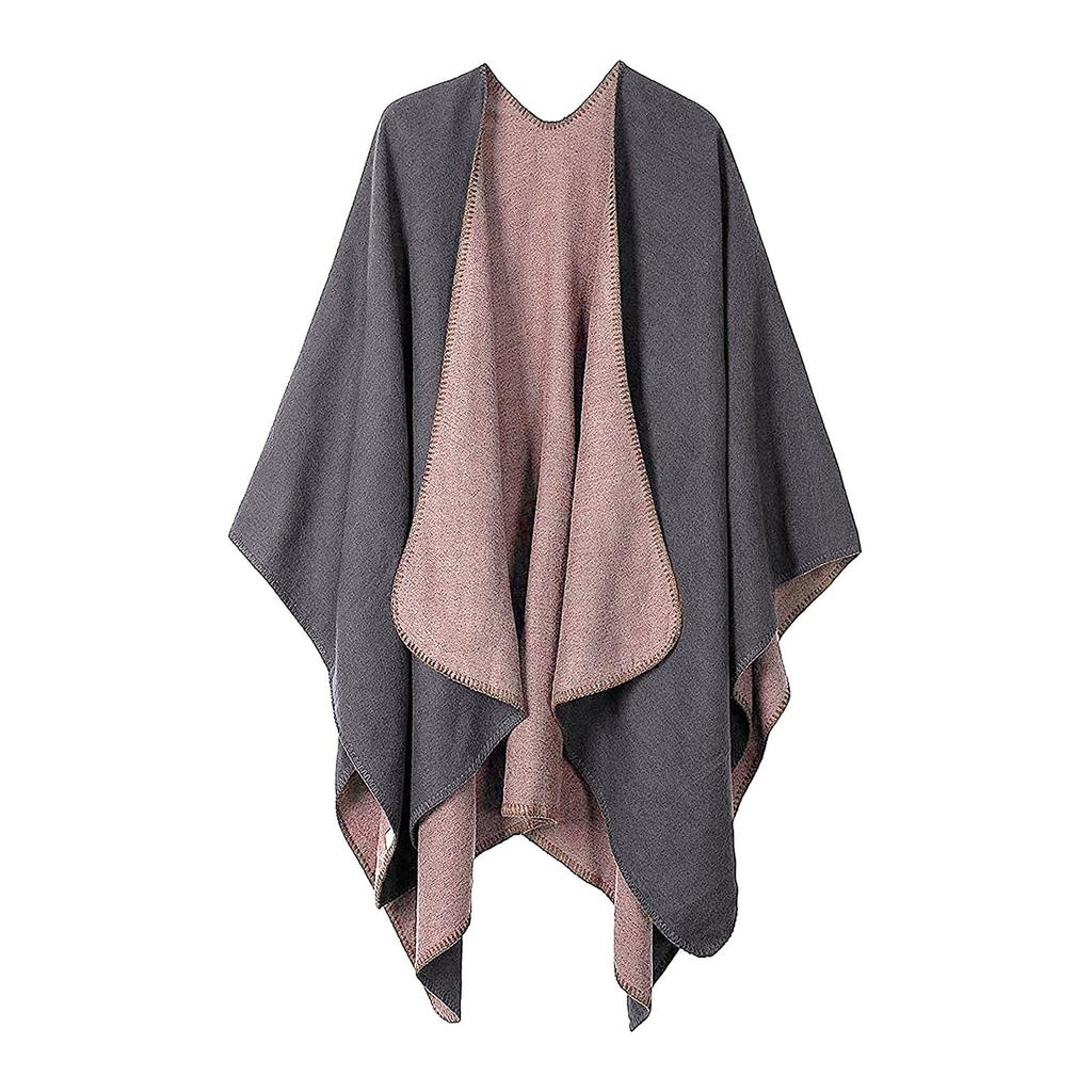 Women Winter Warm Oversized Printing Blanket Cape Wraps Shawl Cardigans