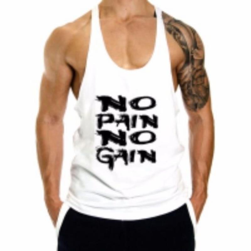 Tank Top Summer Y Back Gym Stringer Tank Top Men Cotton Clothing Bodybuilding Sleeveless Shirt Fitness Vest Muscle Singlets Workout Tank