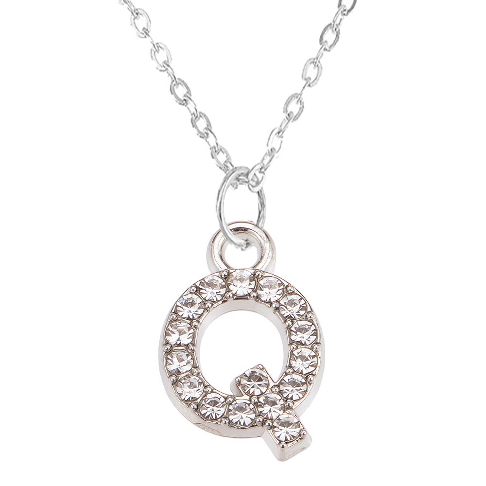 Mode Glanzende A-Z Letter Hanger Bedel Ketting 26 Initialen Alfabet Naam Sleutelbeen Ketting Feest Valentijnsdag Sieraden Cadeau