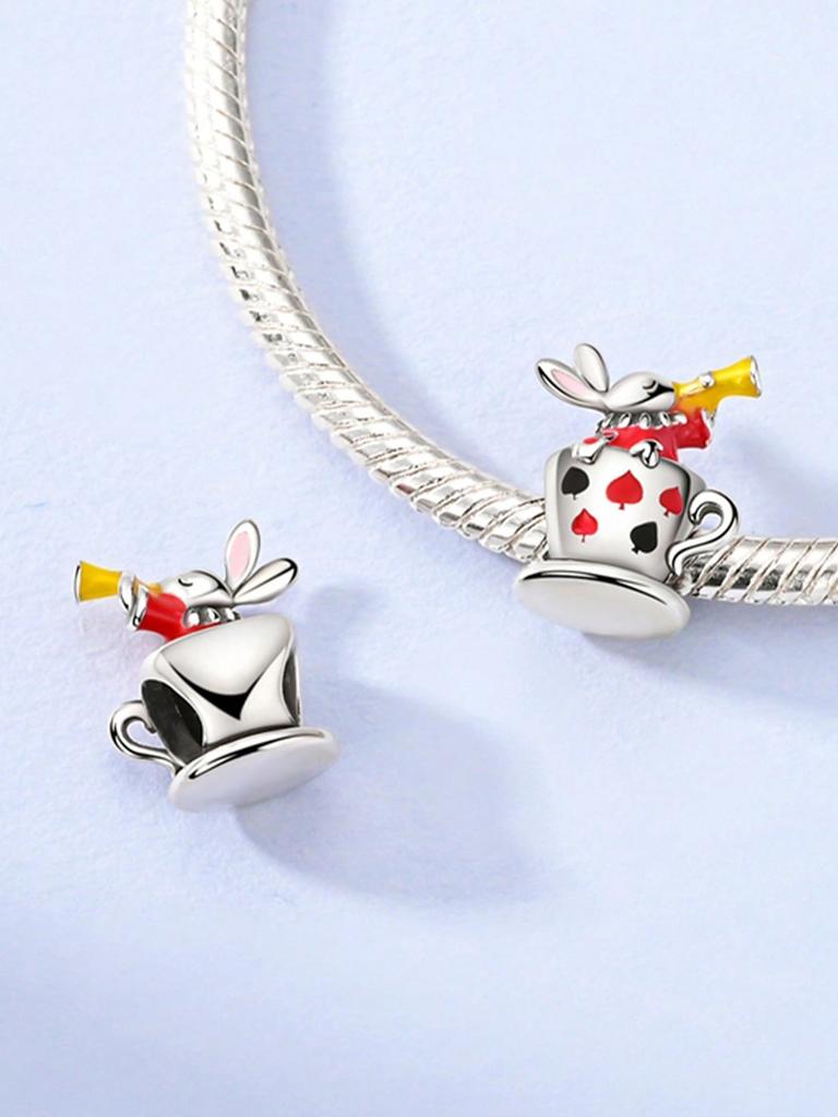 Copper Plated Original Charms Hip Hop Bear Butterfly Rose Beads Fit Bracelet Women'S Jewelry Gift