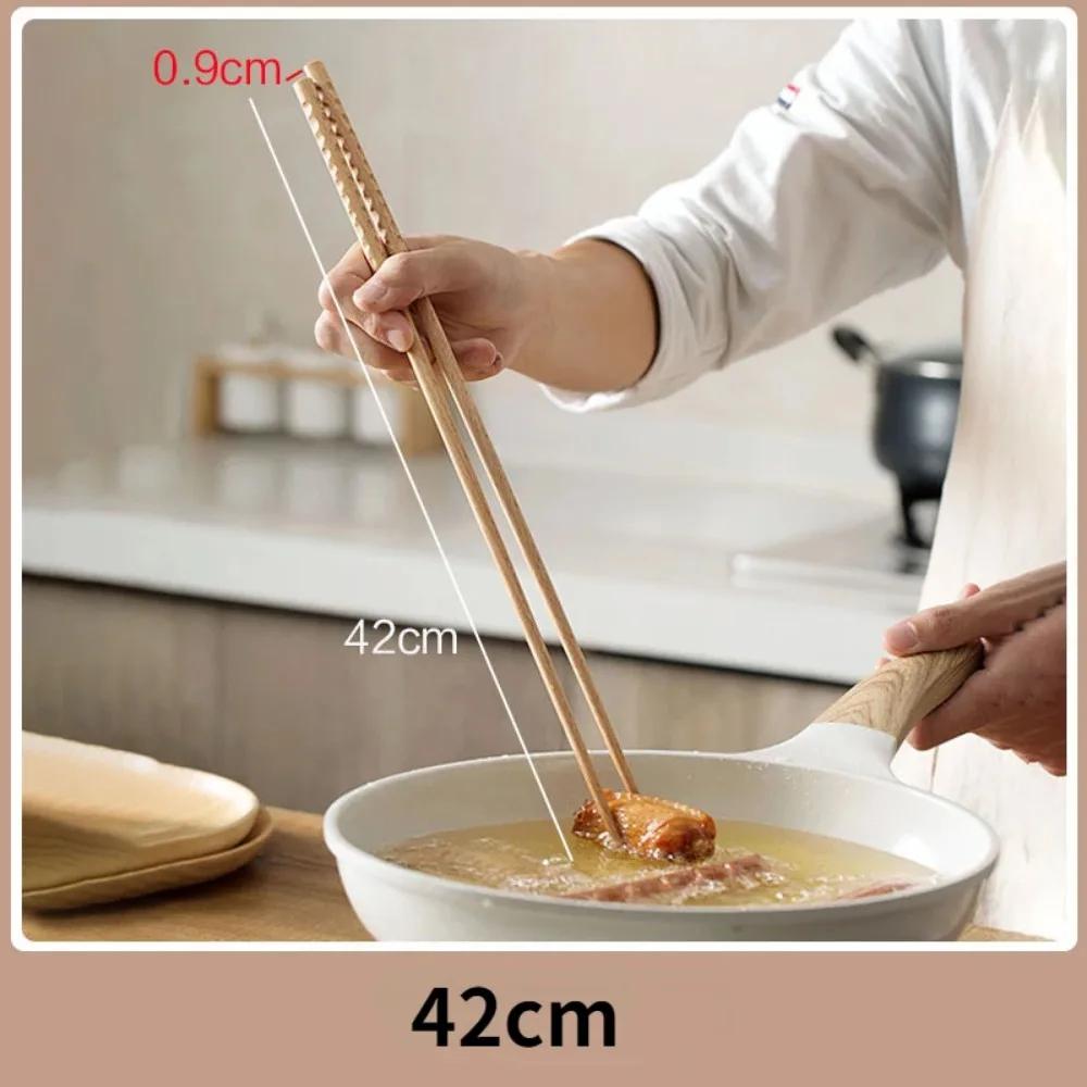 Hot Pot Chopsticks Extended Fried High Temperature Resistant Household Solid Wood Anti-slip Anti-hot High-grade Bamboo Chopstick