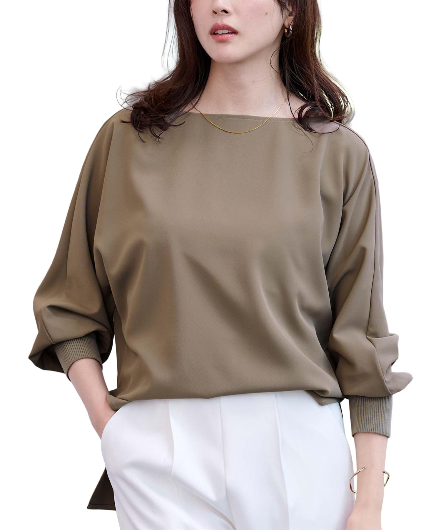 

Yours Boat Neck Dolman Sleeve Pullover BDXU1550 Medium Mocha Women s