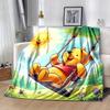 1pc Winnie The Pooh Printing Blanket - Soft, All-Season Throw for Office Blanket,  | Personalized Gift with Adorable Cartoon Design