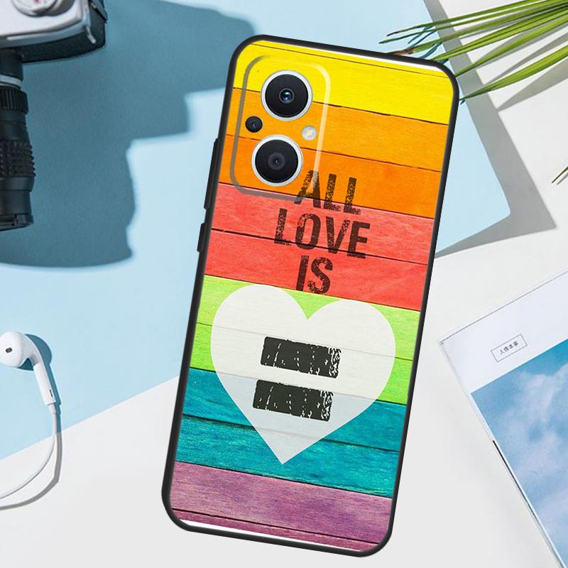 LGBT Pride Love Case For OPPO Reno 12F 12 13 11 F 8T 7 8 10 Pro OPPO Find X8 X6 Pro X3 X5 Lite Phone Cover