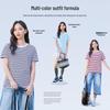 MINISO Women's Striped Cotton Crew Neck T-Shirt
