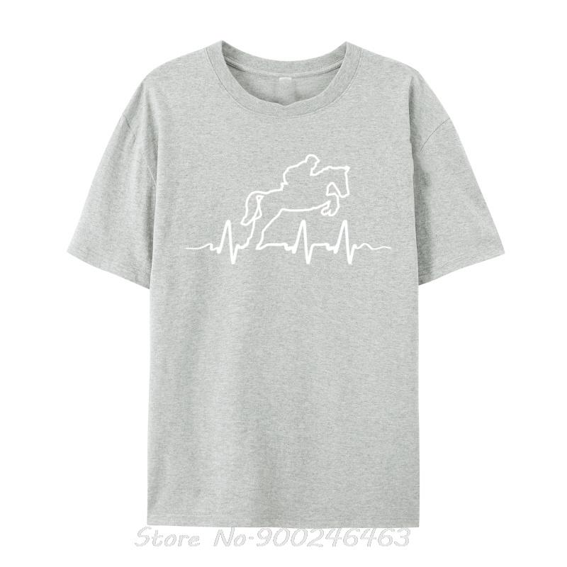 Equestrian Love Horse Jumping Ekg Heart Beat Horses Riding Music Producer And Synthesizer Musician Tshirts Unisex cotton Tshirt S
