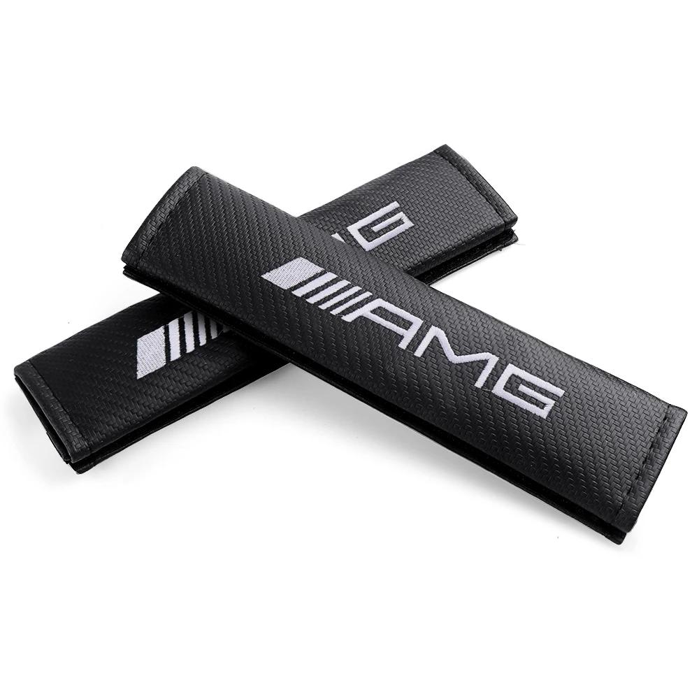 

2PC Car Headrest Seat Belt Shoulder Pad for Mercedes Benz W203 W204 W210 AMG W202 W177 A G C E Class C180 C260 C200 GLC GLE GLA