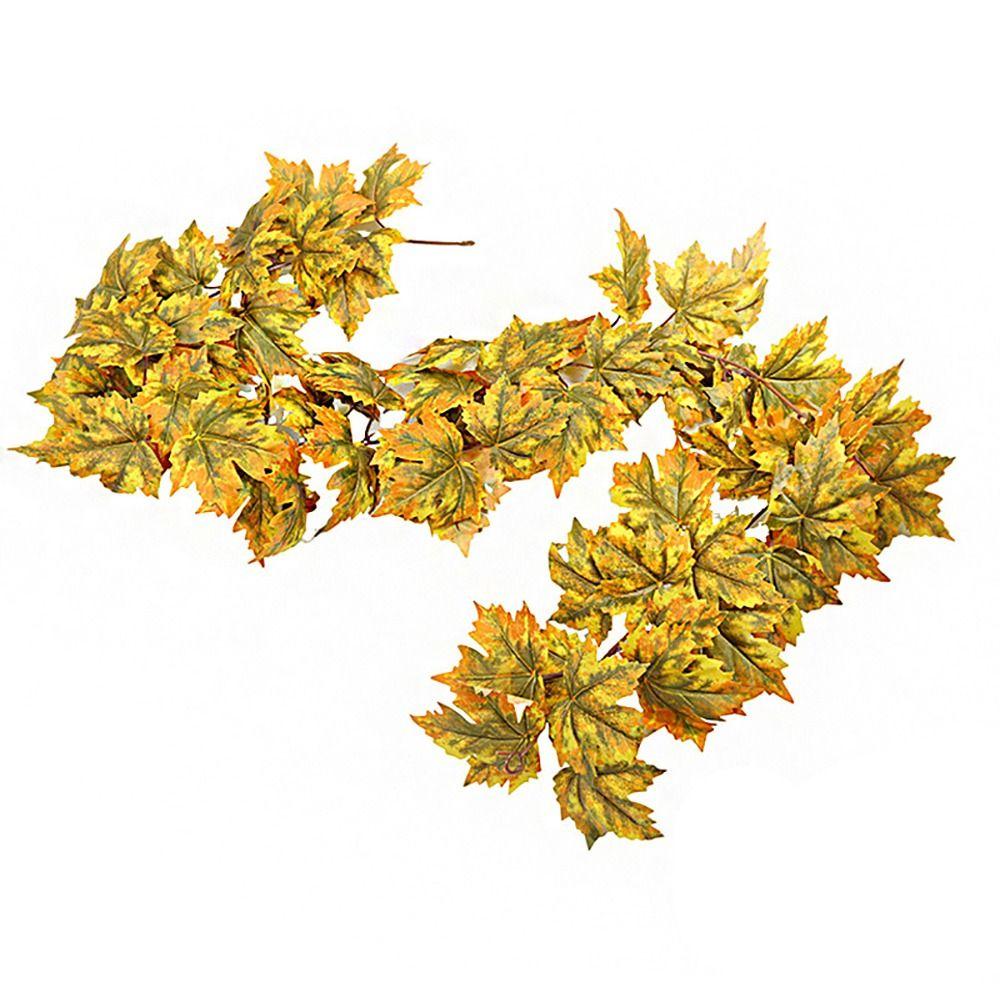 Autumn Artificial Mapple Leaves Garland Big Size Leaves Hanging Decorative Vine Home Decoration