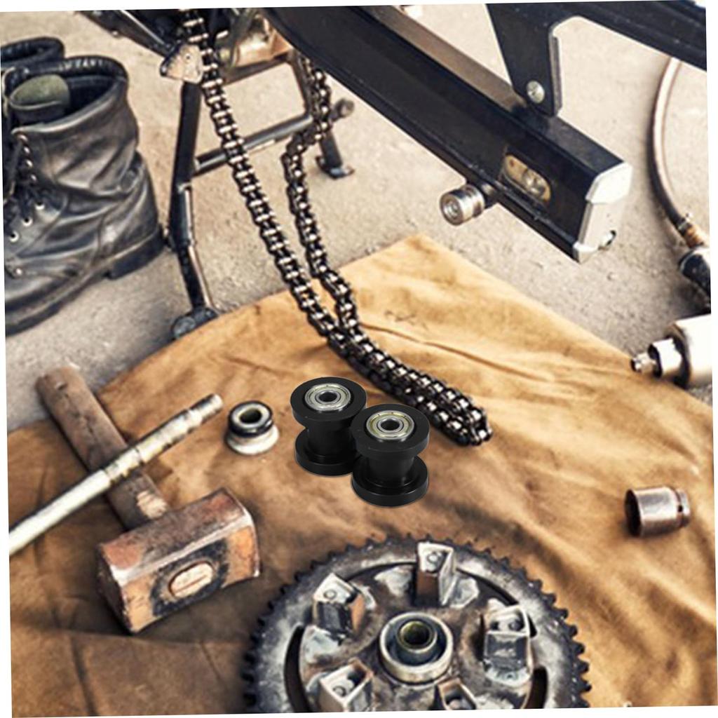 ibasenice 2pcs Chain Tensioner Chain Roller Tensioner Bearing Wheel Guide Roller Chain Slider Guide Roller Wheel Roller Bike Chain